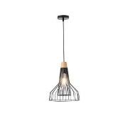 Imagine Lampa suspendată metalică cu un singur corp 1XE27 max 15W 260X1240mm neagră Arte Illumina Tassel