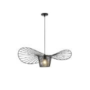 Imagine Lampa suspendată metalică cu un singur corp 1xE27 max 15W Ø800x1270mm neagră Arte Illumina CAP