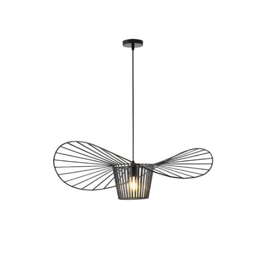 Imagine Lampa suspendată metalică cu un singur corp 1xE27 max 15W Ø800x1270mm neagră Arte Illumina CAP