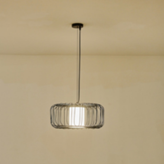 Imagine Lumină suspendată metalică single light 1xE27 max 15W Ø450x1520mm neagră Arte Illumina Airy