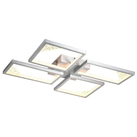 Imagine Lumină de plafon din aluminiu LED 36W 1400Lm 3000K 448X578mm argintie Arte Illumina Square