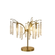 Imagine Lampă de birou metal-sticlă 3XE14 Max 8W Ø500X482mm Aur Transparent Arte Illumina Dynasty