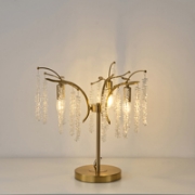 Imagine Lampă de birou metal-sticlă 3XE14 Max 8W Ø500X482mm Aur Transparent Arte Illumina Dynasty
