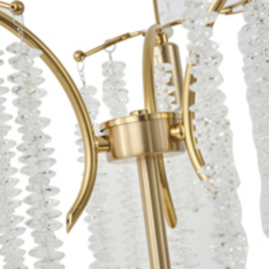 Imagine Lampă de birou metal-sticlă 3XE14 Max 8W Ø500X482mm Aur Transparent Arte Illumina Dynasty
