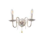 Imagine Aplica metal-sticlă 2 lumini 2xE14 8W 325X180mm alb-aurie Arte Illumina Duke
