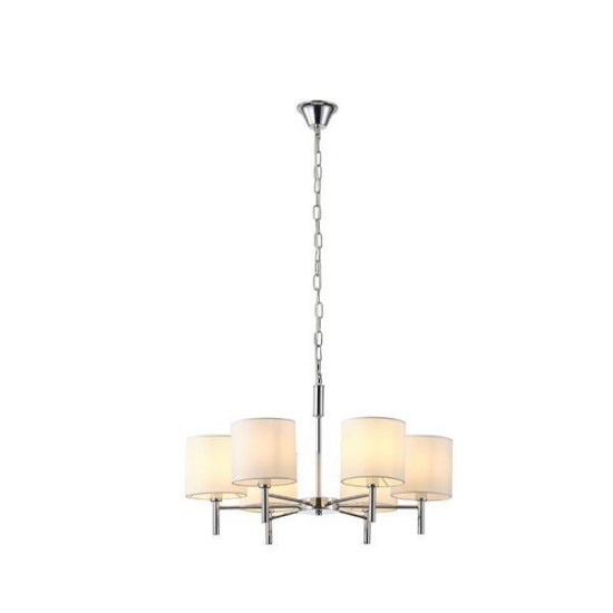 Imagine Lumină suspendată metal-textil 6 lumini 6XE14 negru 8W 660X1100mm argintie Arte Illumina Court