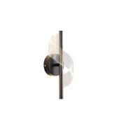 Imagine Aplica de perete LED acrilic 8W 720Lm 3000K 300X130mm neagră Arte Illumina Silk