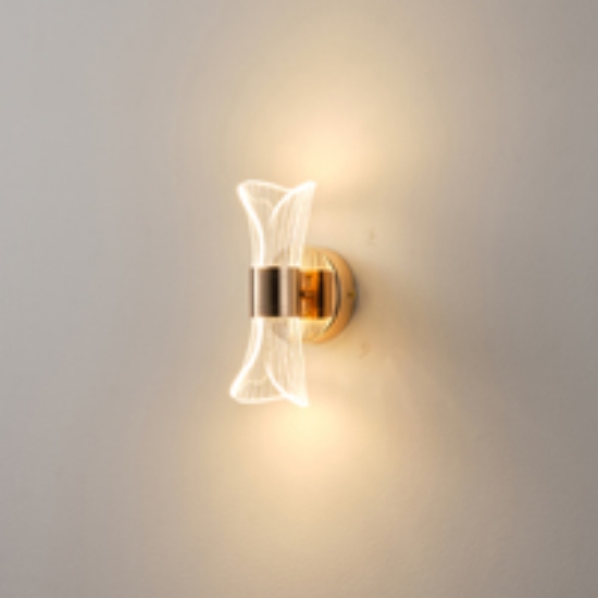 Imagine Aplica LED acrilic 8W 720Lm 3000K 105X225mm aurie roz Arte Illumina TELA