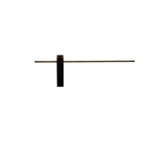 Imagine Aplicație LED din aluminiu-metal-acrilic 8W 560Lm 3000K 600X200X40mm neagră Arte Illumina Clio