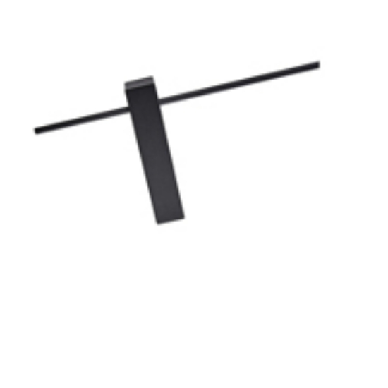 Imagine Aplicație LED din aluminiu-metal-acrilic 8W 560Lm 3000K 600X200X40mm neagră Arte Illumina Clio