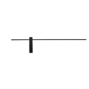 Imagine Aplica de perete din aluminiu-metal-acril LED 12W 840Lm 3000K 1000X200X40mm neagră Arte Illumina Clio
