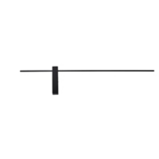 Imagine Aplica de perete din aluminiu-metal-acril LED 12W 840Lm 3000K 1000X200X40mm neagră Arte Illumina Clio