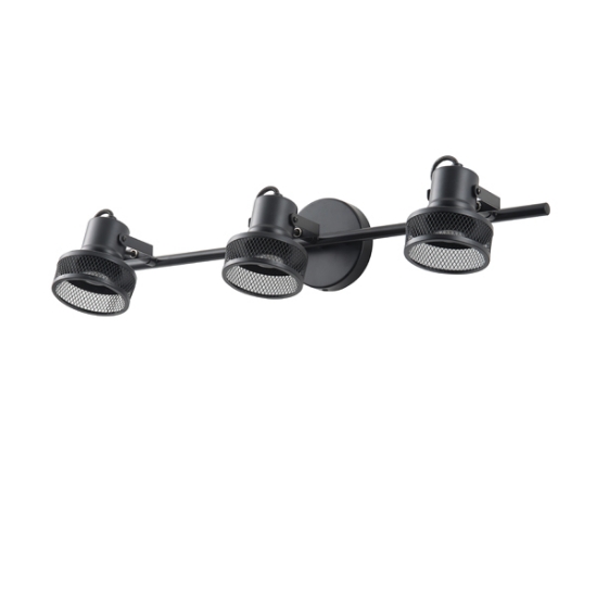 Imagine Spotlight de tavan metalic 3 lumini 3XGU10 max 5W 640X100X300mm negru Arte Illumina Solun