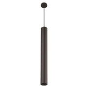 Imagine Lumină suspendată cilindrică din aluminiu cu un singur bec 1XGU10 max 15W Ø65X400mm neagră Arte Illuminaciylinder