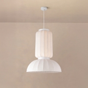 Imagine Lampa Suspendată Tyvek-Metal Single Light 2XE27 Max15W Ø460X680mm Alb Arte Illumina Lichnos