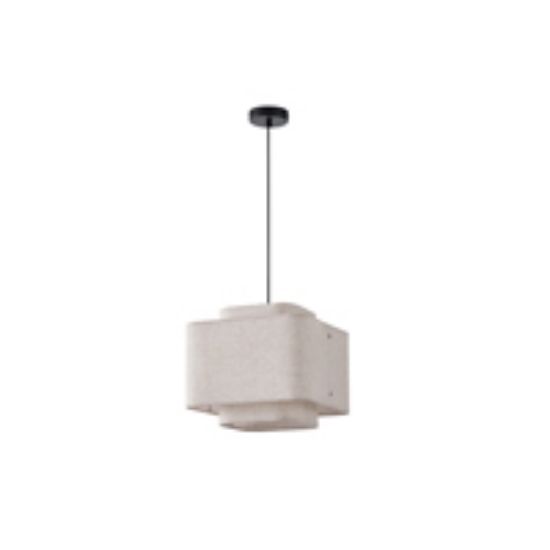 Imagine Lumină suspendată din material, un singur corp 1xE27 max 15W Ø320x1090mm crem Arte Illumina MUSA