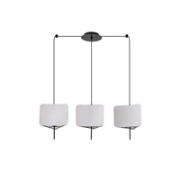 Imagine Lumină suspendată din țesătură 3 lumini 3x14 Max 8W 800x250x900mm Cremă Arte Illumina Tuscany