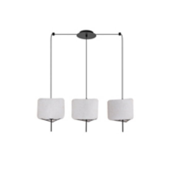 Imagine Lumină suspendată din țesătură 3 lumini 3x14 Max 8W 800x250x900mm Cremă Arte Illumina Tuscany