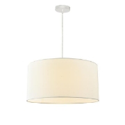 Imagine Lampa suspendată din material, un singur corp de iluminat 1xE27 Max 15W Ø530x1500mm alb Arte Illumina Soho