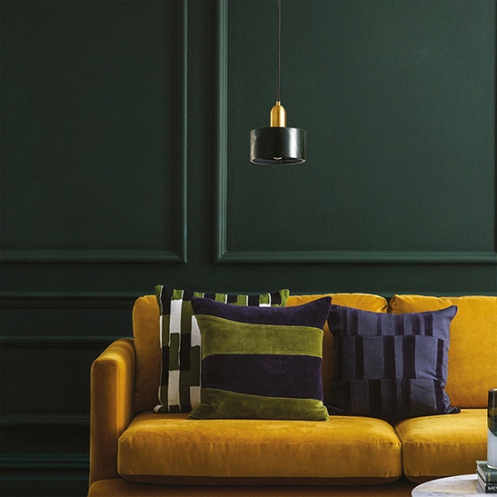 Imagine Lumină suspendată metal-marmură cu un singur corp 527 Max 15W Ø150X1680mm aurie-verde Arte Illumina Marmură