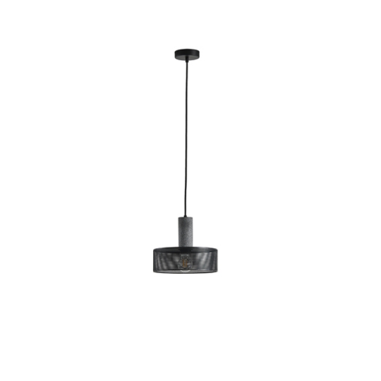 Imagine Lumină suspendată din beton-metal cu un singur corp 1xE27 Max 15W Ø255X1700mm negru Arte Illumina Scouro
