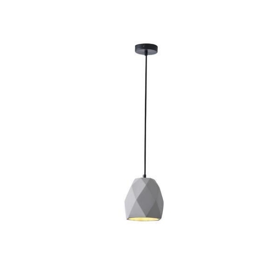 Imagine Lumină suspendată din beton cu un singur corp 1xE27 Max 15W Ø160X1670mm gri Arte Illumina Arme
