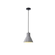 Imagine Lumină suspendată din beton cu un singur corp 1xE27 Max 15W Ø200x1710mm gri Arte Illumina Arme