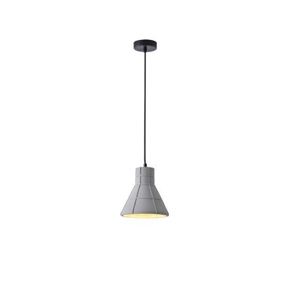 Imagine Lumină suspendată din beton cu un singur corp 1xE27 Max 15W Ø200x1710mm gri Arte Illumina Arme