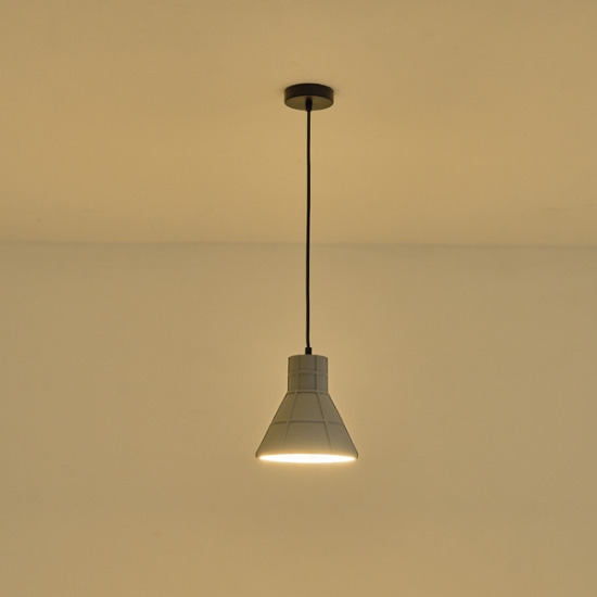 Imagine Lumină suspendată din beton cu un singur corp 1xE27 Max 15W Ø200x1710mm gri Arte Illumina Arme