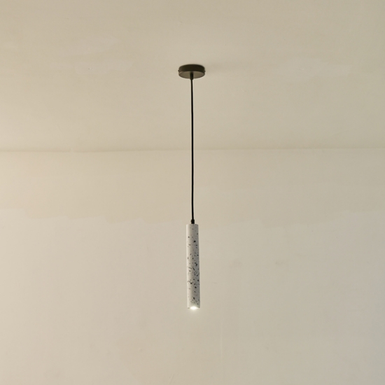 Imagine Lampa suspendată din beton cu LED 3W 280Lm 3000K Ø45X1800mm alb Arte Illumina Salpico
