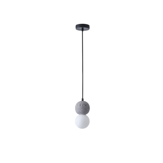 Imagine Lumină suspendată din beton-sticlă, un singur corp 1xG9 Max 7W Ø100x1710mm gri Arte Illumina Salpico