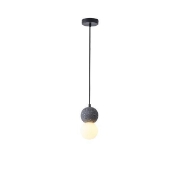 Imagine Lumină suspendată din beton-sticlă cu un singur corp 1xG9 Max 7W Ø100x1710mm Negru Arte Illumina Salpico