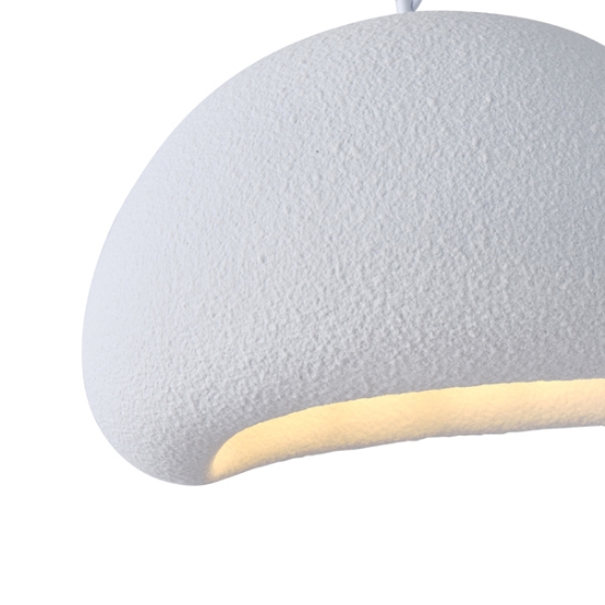 Imagine Lumină suspendată din poliesterină cu un singur corp 1XE27 Max 15W Ø500X1810mm Alb Arte Illumina Aeonic