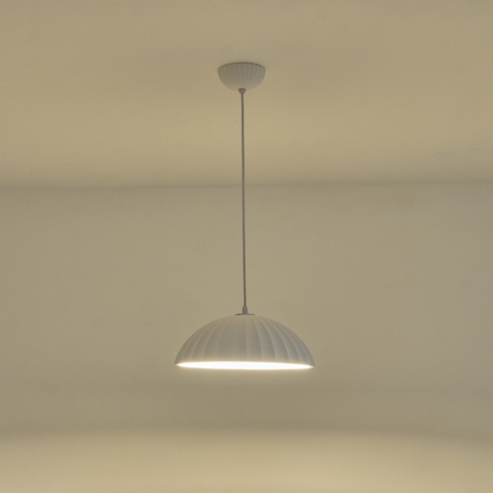 Imagine Lumină suspendată din gips, un singur corp de iluminat 1XE27 max 15W Ø300X1630mm alb Arte Illumina Calco
