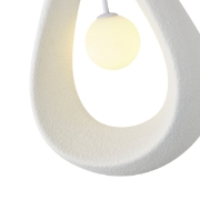 Imagine Lumină suspendată din poliesterină cu un singur corp 1XG9 max 7W 330X200mm alb Arte Illumina Dropa