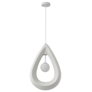 Imagine Lumină suspendată din poliesterină cu un singur corp 1XG9 max 7W 330X200mm alb Arte Illumina Dropa