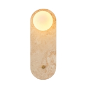 Imagine Aplica de perete Travertin-Sticlă 1XG9 Max 7W 140X120X380mm Arte Illumina Lito
