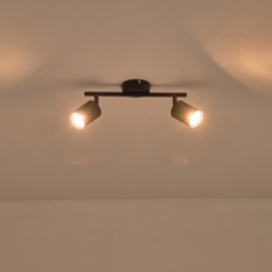 Imagine Spot metal 2light 2xgu10 max 7w 300x130mm negru arte illumina olymp