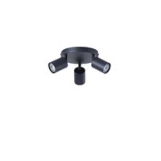 Imagine Spot metal 3light 3xgu10 max 7w 180x135mm negru Arte Illumina Olymp