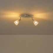 Imagine Spot cu plasă metalică 2 lumini 2XE14 max 8W 255X80X145mm alb Arte Illumina Meshy