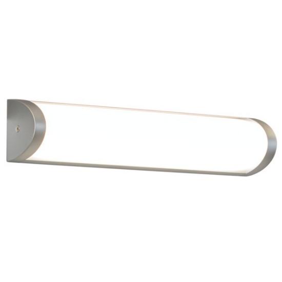 Imagine Candelabru pentru baie din aluminiu și plastic LED 8W 650Lm 4000K 350X75X66mm IP44 argintiu