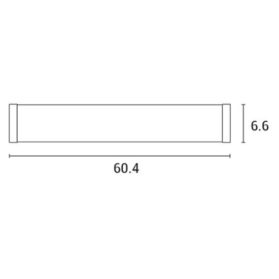 Imagine Pendul pentru baie din aluminiu și plastic LED 16W 1350Lm 4000K 604X75X66mm IP44 argintiu