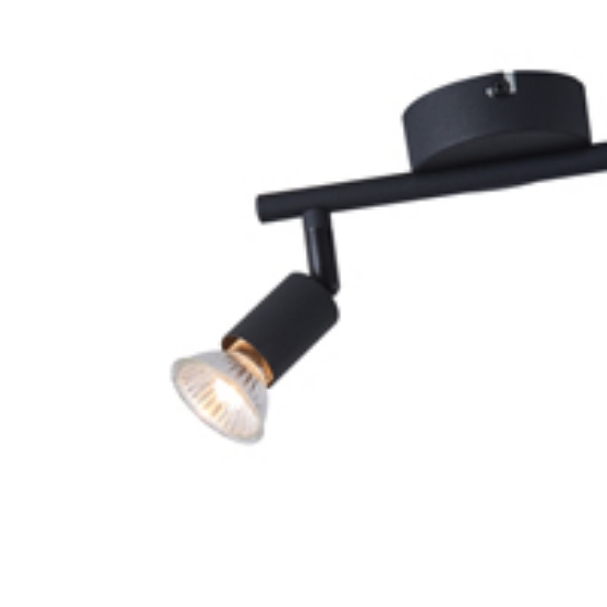 Imagine Spot mobil metal 2 lumini 2xGU10 max 7W 220x80x125mm negru Arte Illumina Vorraș
