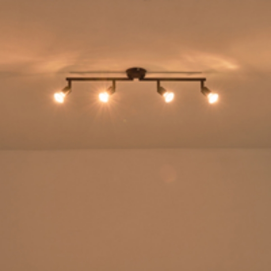 Imagine Spot mobil metal 4Light 4xGU10 Max 7W 600x80x125mm negru Arte Illumina Vorraș