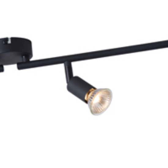 Imagine Spot mobil metal 4Light 4xGU10 Max 7W 600x80x125mm negru Arte Illumina Vorraș