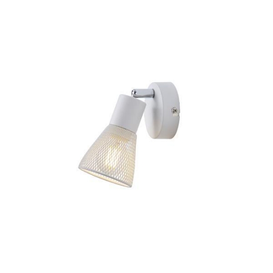 Imagine Spot cu plasă metalică 1XE14 Max 8W 80X80X125mm Alb Arte Illumina Meshy