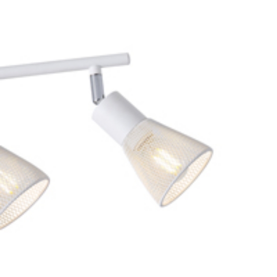 Imagine Spot cu plasă metalică 3 lumini 3XE14 max 8W 390X80X145mm alb Arte Illumina Meshy
