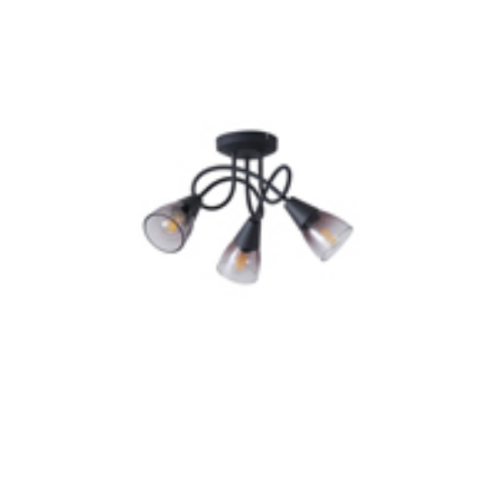Imagine Spot Metal Glass 3light 3xe14 Max 8W 380X185mm Transparent Arte Illumina Classy