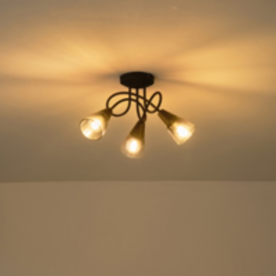 Imagine Spot Metal Glass 3light 3xe14 Max 8W 380X185mm Transparent Arte Illumina Classy