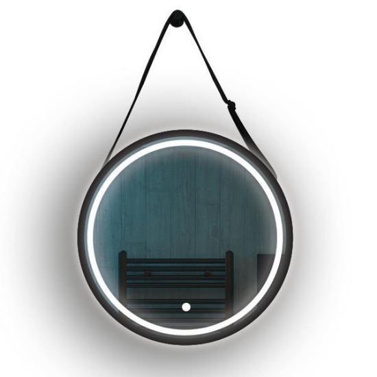 Imagine Oglindă rotundă cu LED tactil și bază neagră LED 20W 1680Lm 3CCT (3500-4000-6500K) Ø600mm